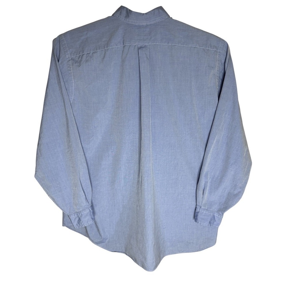 Ralph Lauren Men's 2XLT Blue Solid Button-Down Shirt Long Sleeve Cotton Stretch - Picture 3 of 5